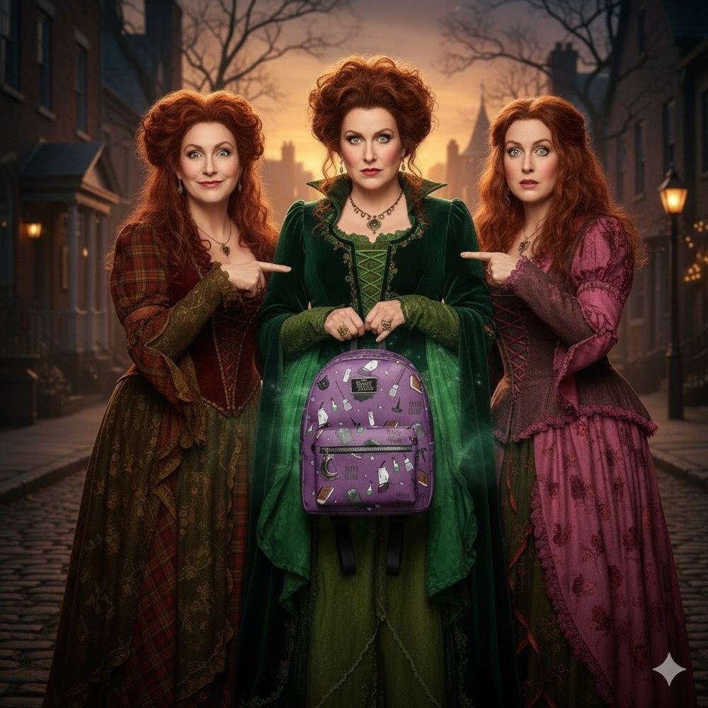 Disney Bioworld Purple Hocus Pocus Themed Backpack NWT - Picture 10 of 13
